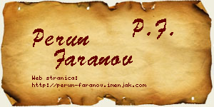 Perun Faranov vizit kartica